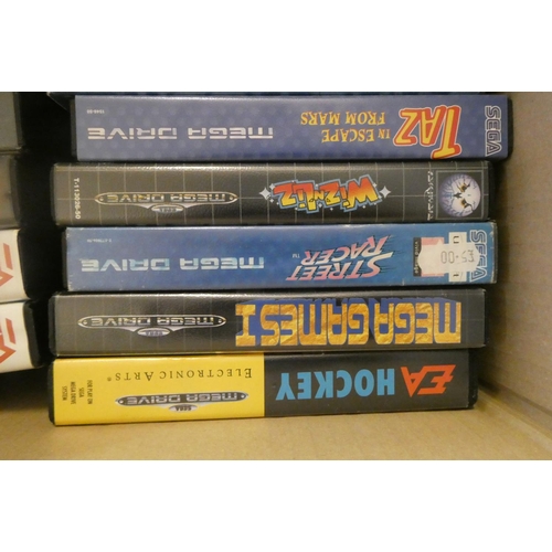 211 - 34 Sega Mega Drive games, all boxed but one, including Sonic, Sonic 2, Fifa 95, Mortal Kombat II, Ta... 