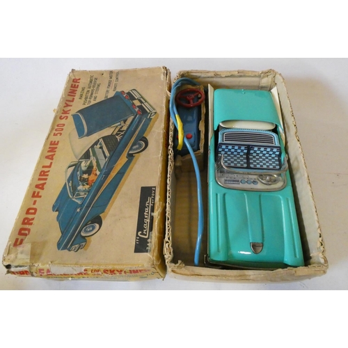 281 - A Gragstan Corporation remote control battery operated Ford Fairlane car, motor runs when battery in... 