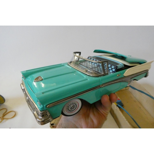 281 - A Gragstan Corporation remote control battery operated Ford Fairlane car, motor runs when battery in... 