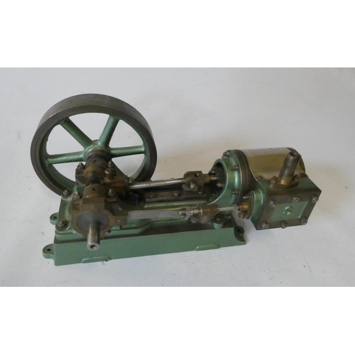 323 - Stuart Turner H9 steam engine, non-reversing model finished in green metallic, good (Est. plus 24% p... 