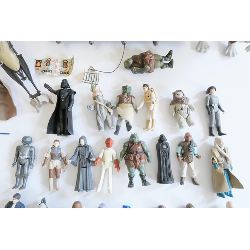 331 - Kenner Star Wars figures, most items in fair condition including Speeder bike, Ronto and Jabba Plays... 