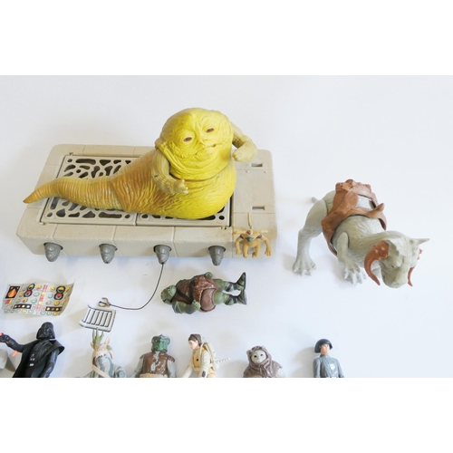 331 - Kenner Star Wars figures, most items in fair condition including Speeder bike, Ronto and Jabba Plays... 