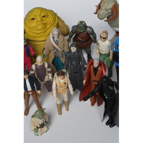 331 - Kenner Star Wars figures, most items in fair condition including Speeder bike, Ronto and Jabba Plays... 