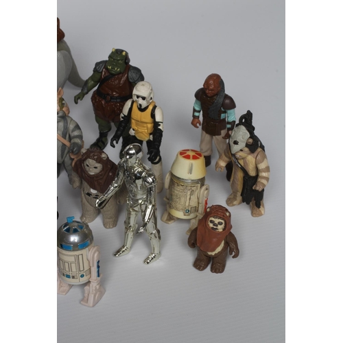 331 - Kenner Star Wars figures, most items in fair condition including Speeder bike, Ronto and Jabba Plays... 