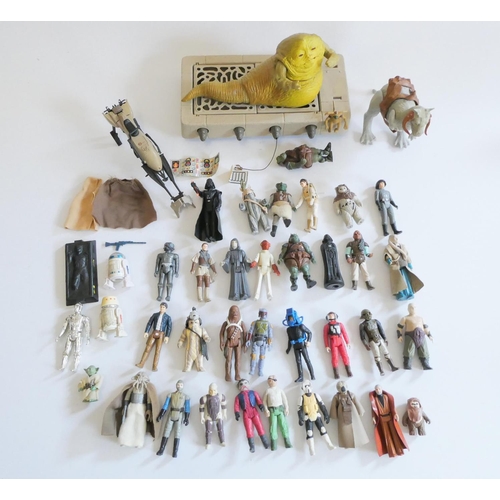 331 - Kenner Star Wars figures, most items in fair condition including Speeder bike, Ronto and Jabba Plays... 