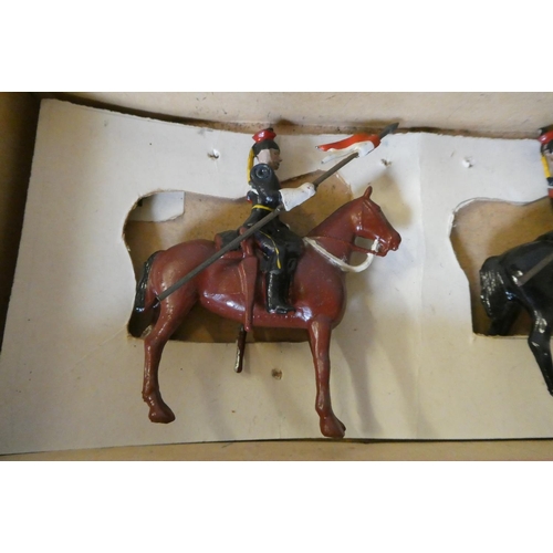 354 - Britains Queens Royal Lancers on horseback, boxed, good (Est. plus 24% premium inc. VAT)