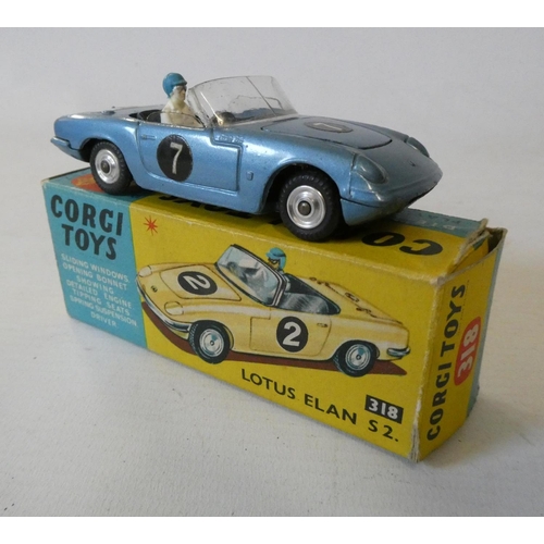 498 - Corgi 318 Lotus Elan, box faulty, model excellent (Est. plus 24% premium inc. VAT)