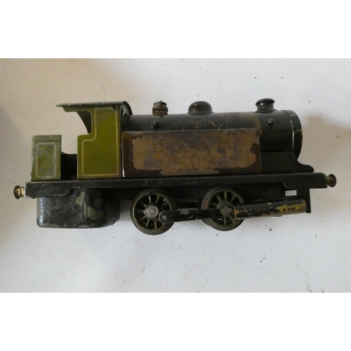 621 - Bowman large tank engine finished in LNER green, paint loss from tank sides and boiler, fair to poor... 