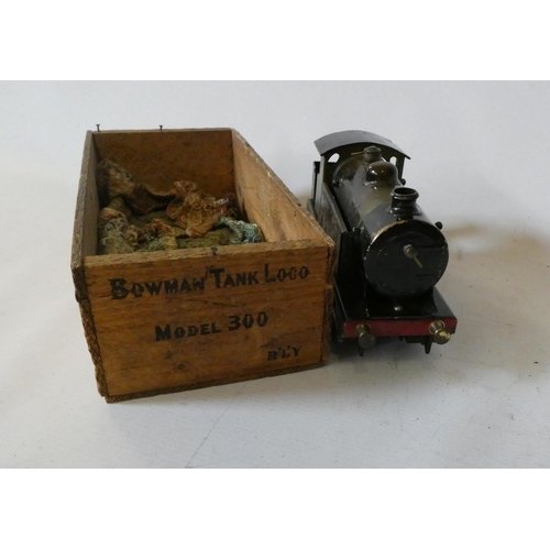 621 - Bowman large tank engine finished in LNER green, paint loss from tank sides and boiler, fair to poor... 