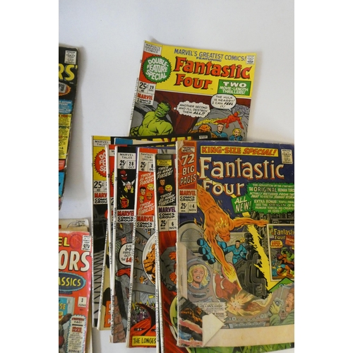 184 - A box of assorted comics and annuals, including King Size Special Fantastic Four, Marvel Tales starr... 