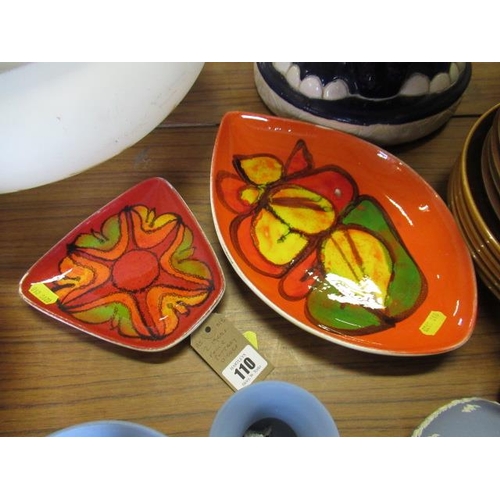 110 - TWO 1960S POOLE POTTERY DISHES