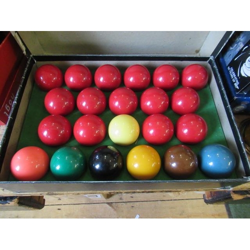 50 - BOXED SET OF SNOOKER BALLS