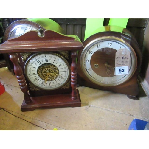 53 - TWO MANTLE CLOCKS