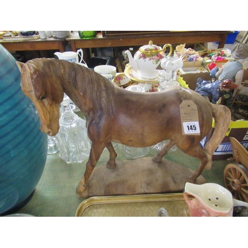 145 - LARGE WOODEN HORSE