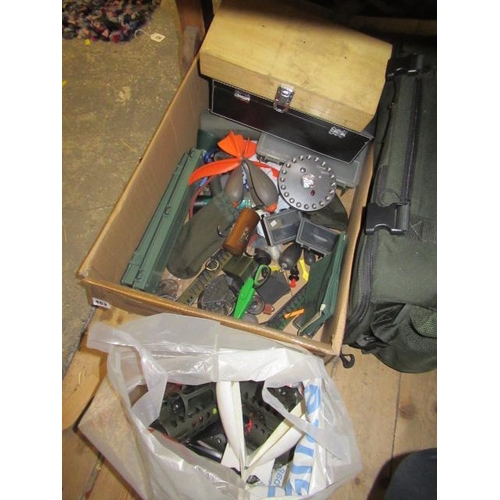 403 - BOX OF FISHING GEAR