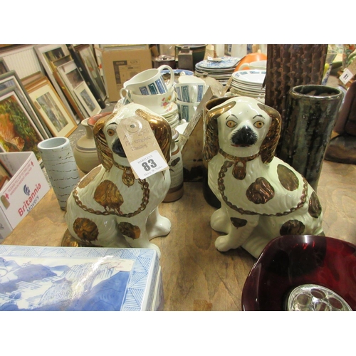 83 - PAIR OF STAFFORDSHIRE DOGS