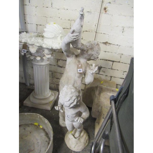 887 - TWO GARDEN STATUES