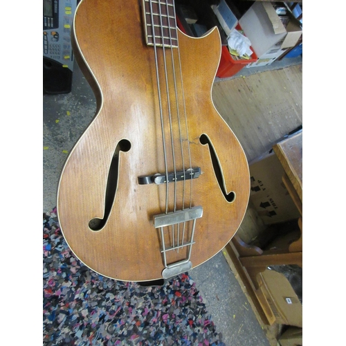 416 - CASED ACOUSTIC BASS GUITAR