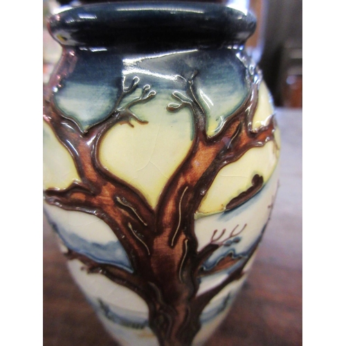 317 - SMALL MOORCROFT WOODSIDE FARM PATTERN VASE