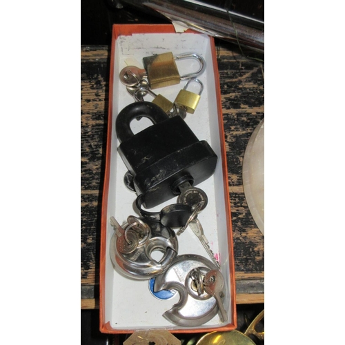 14 - BOX OF PADLOCKS