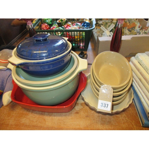 337 - EMILE HENRY OVEN DISH AND TUREENS ETC