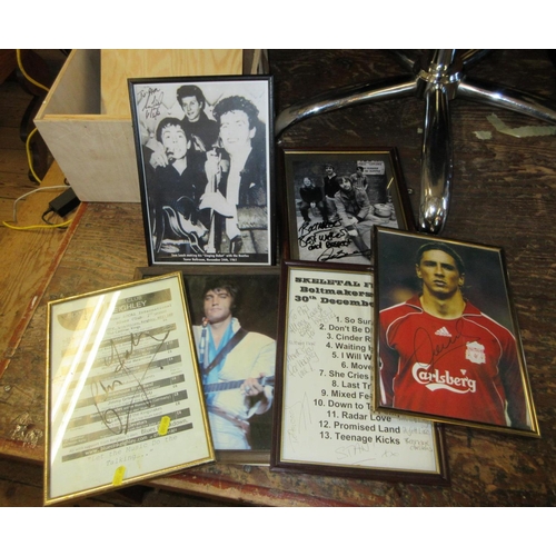 48 - FRAMED AND SIGNED PHOTOGRAPHS AND CD'S FROM BOLTMAKER'S PUB KEIGHLEY