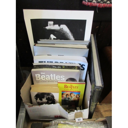 57 - QUANTITY OF BEATLES BOOKS AND PRINTS ETC