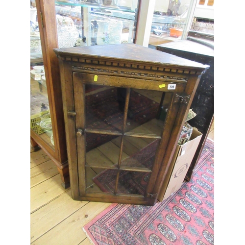 770 - OAK GLAZED CORNER CABINET (POSSIBLY TITCHMARSH & GOODWIN)