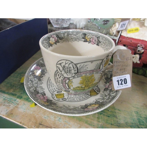 120 - ADAMS OVERSIZED CUP AND SAUCER 'IN GOD WE TRUST'