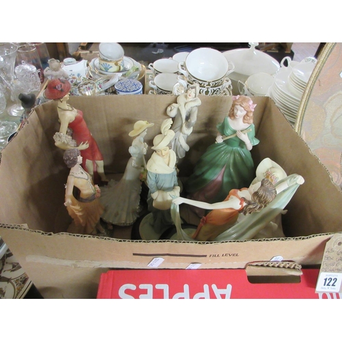 122 - BOX OF LADY FIGURES