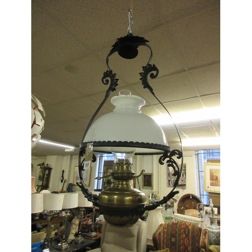 157 - BRASS CEILING OIL LAMP