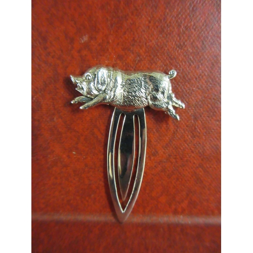 183 - SILVER PIG BOOKMARK