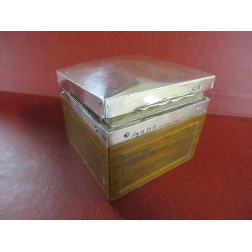 187 - SILVER TOPPED JEWELLERY BOX