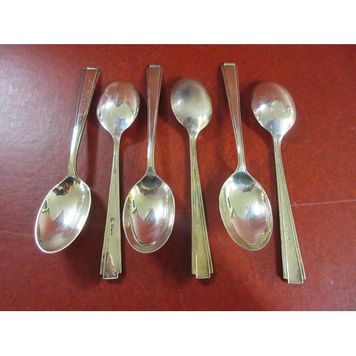 198 - SET OF SIX SILVER TEASPOONS