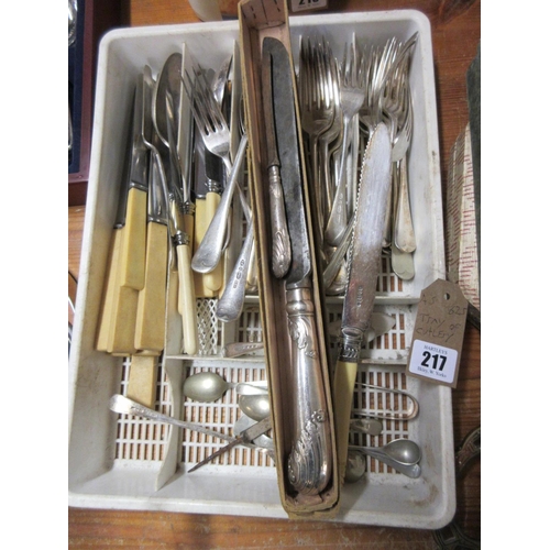 217 - TRAY OF CUTLERY