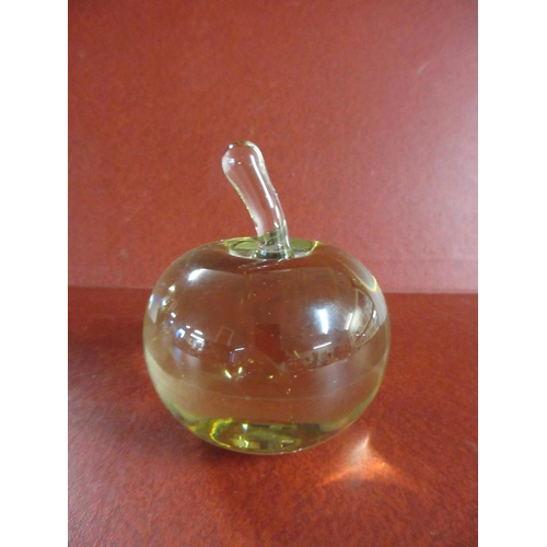 234 - GLASS APPLE PAPERWEIGHT