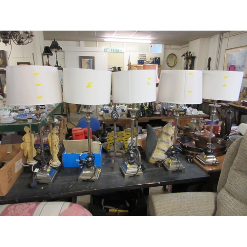 266 - FIVE TABLE LAMPS