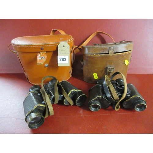 283 - TWO PAIRS OF BINOCULARS