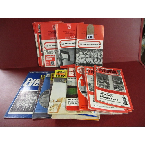 288 - QUANTITY OF 1960S AND 70S FOOTBALL PROGRAMMES