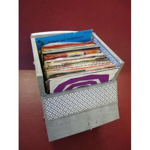 302 - CASED BOX OF 1950S/60S/70S VINYL SINGLES