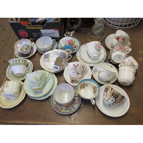 310 - RETRO AND OTHER TEACUPS AND SAUCERS INCLUDING SUSIE COOPER AND ROYAL ALBERT