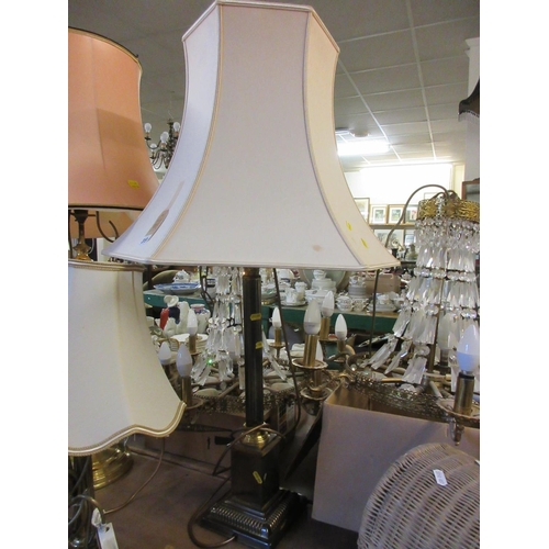 319 - LARGE BRASS TABLE LAMP