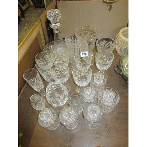 328 - QUANTITY OF CUT GLASS