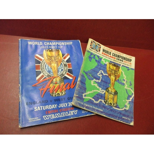 399 - TWO SOUVENEIR 1966 WORLD CUP PROGRAMMES