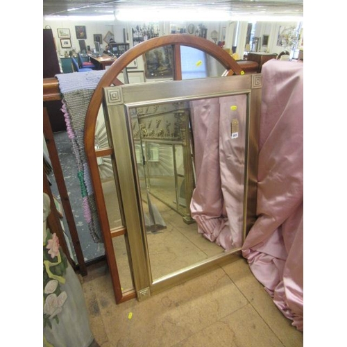 501 - ARCHED WINDOW MIRROR AND ANOTHER