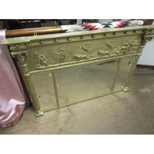 502 - REGENCY MIRROR WITH GILT FRIEZE