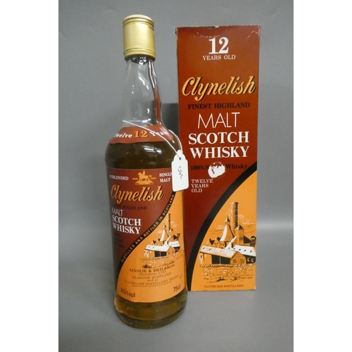 122 - One bottle Clynelish 12yr old finest Highland malt Scotch whisky, 1980s bottling, Ainslie & Heilbron... 