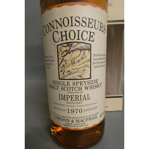 123 - One bottle Connoisseurs Choice Imperial (closed 1998) single Speyside malt Scotch whisky, distilled ... 