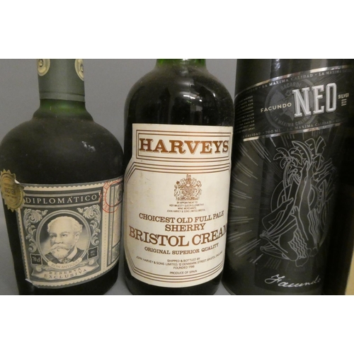 3 - Eight bottles of mixed liqueurs and spirits, comprising 70cl Martell fine cognac, boxed 700ml Facund... 