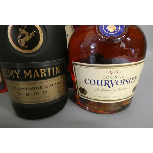 48 - Two boxed bottles cognac, comprising a Remy Martin VSOP and a Courvoisier VS (Est. plus 24% premium ... 